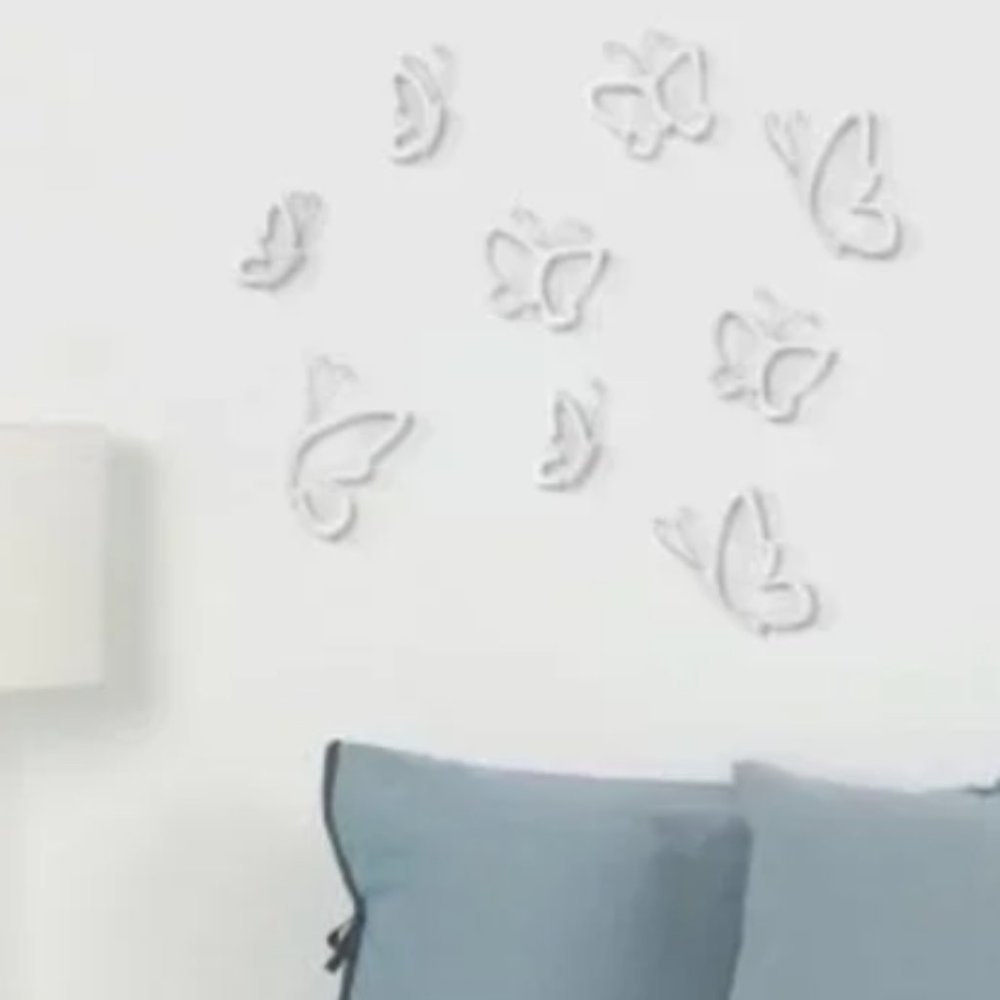 Butterflies Monarchy Wall Decor Set of 9 New